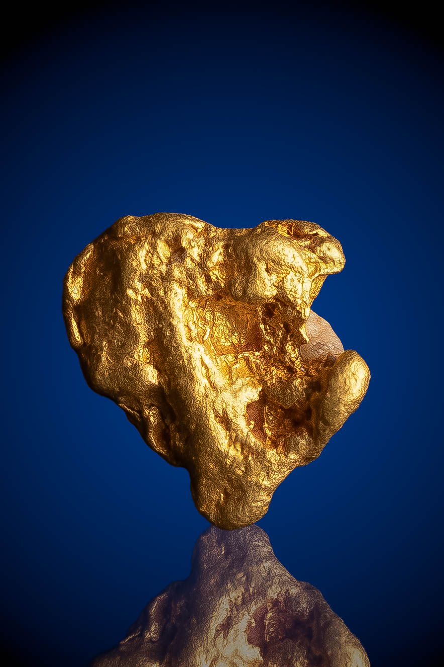 Brilliant, Chunky Natural Gold Nugget - Australia - 1.62 grams (image for) Brilliant, Chunky Natural Gold Nugget - Australia - 1.62 grams